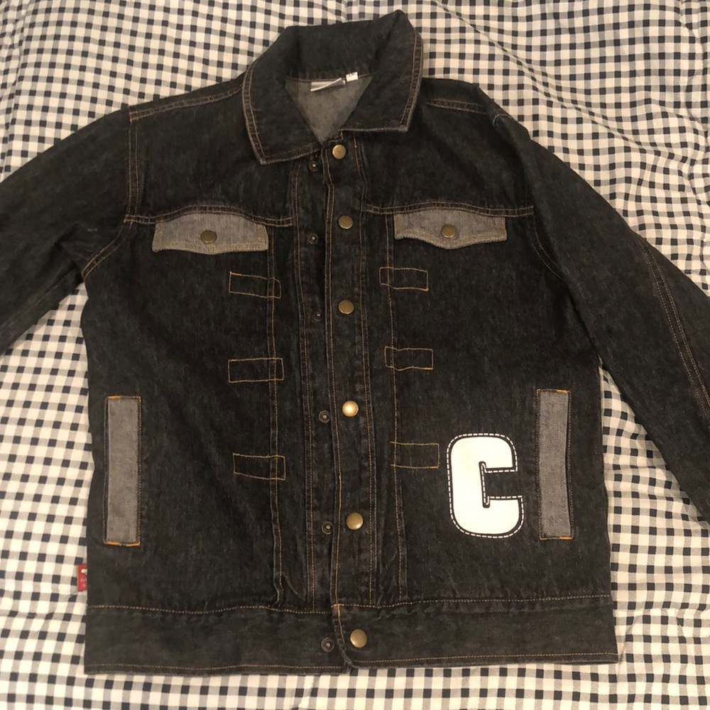 Grey/ Black denim jacket